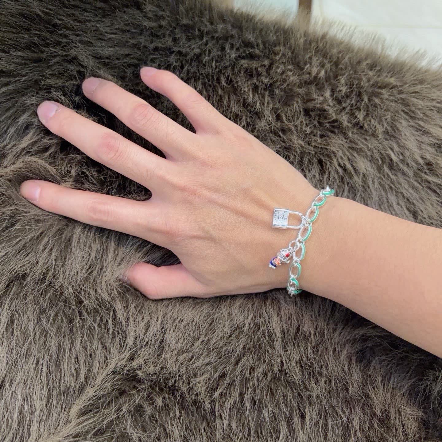 Tiffany & Co. Lock Charm Bracelet